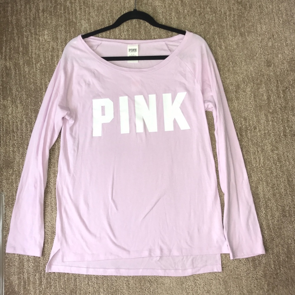 NWT. VS PINK lilac colored long sleeve shirt